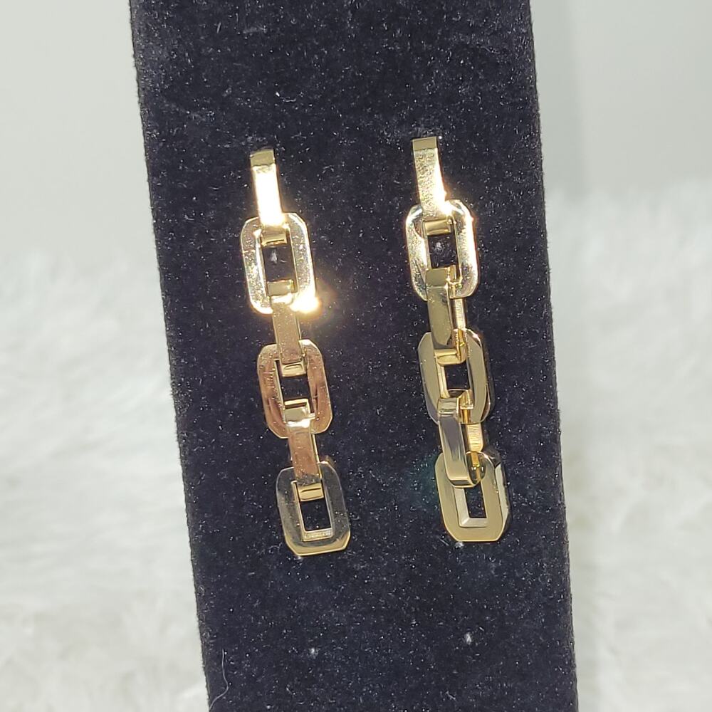 Eddie Borgo Supra Chain Link Gold Earrings